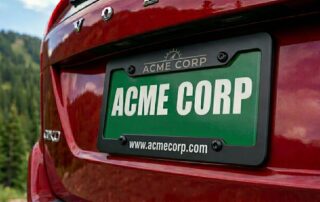 custom license plate frames